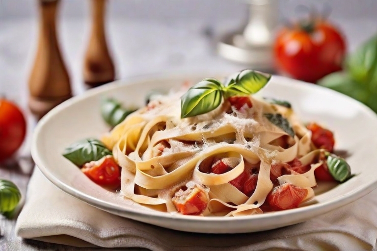 Bandnudeln mit Tomaten