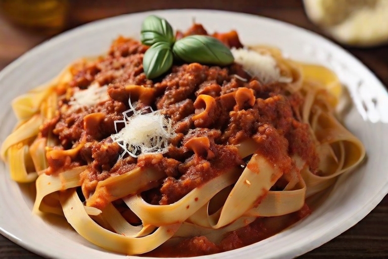 Bandnudeln mit Bolognesesauce